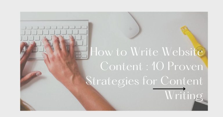 How to Write Website Content