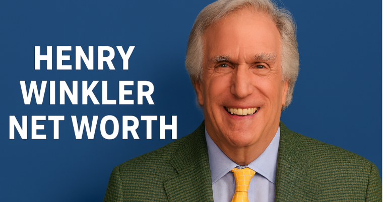 Henry Winkler smiles confidently in a studio portrait, reflecting the success and longevity behind his impressive career and growing henry winkler net worth.