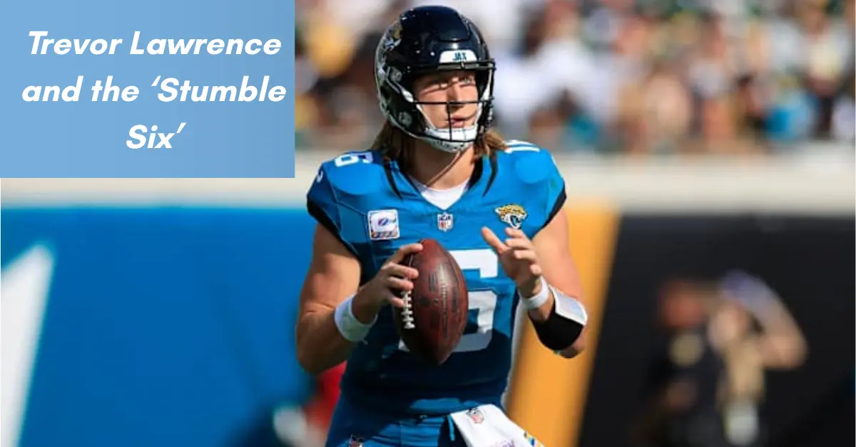 Trevor Lawrence prepares to throw during a Jacksonville Jaguars game, showcasing his signature poise and athleticism.